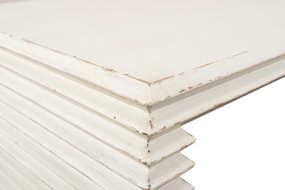 Sarreid Ltd - Stacked Cocktail Table, Antique White - 53464-3 veiw 5