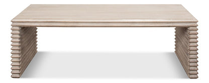 Sarreid Ltd - Stacked Cocktail Table, Stone Grey - 53464-1 veiw 2