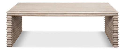 Sarreid Ltd - Stacked Cocktail Table, Stone Grey - 53464-1 veiw 2