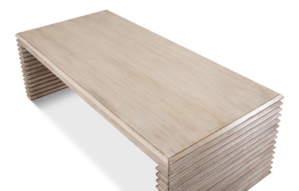 Sarreid Ltd - Stacked Cocktail Table, Stone Grey - 53464-1 veiw 4