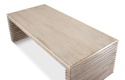 Sarreid Ltd - Stacked Cocktail Table, Stone Grey - 53464-1 veiw 4