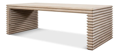 Sarreid Ltd - Stacked Cocktail Table, Stone Grey - 53464-1 veiw 7