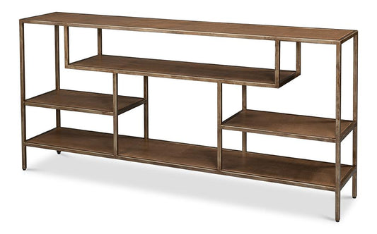 Sarreid Ltd - Cullum Shagreen Console, Tawny Brown - 54254-35 veiw 1