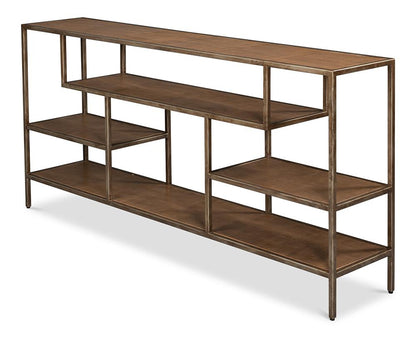 Sarreid Ltd - Cullum Shagreen Console, Tawny Brown - 54254-35 veiw 3