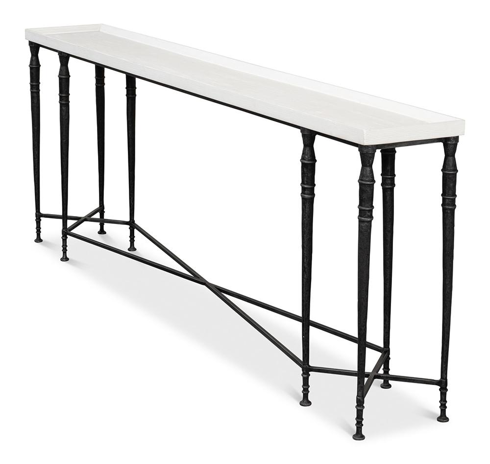 Sarreid Ltd - Nathaniel Elegance Console Table - White - 53764 veiw 3
