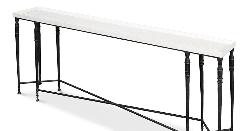 Sarreid Ltd - Nathaniel Elegance Console Table - White - 53764 veiw 4