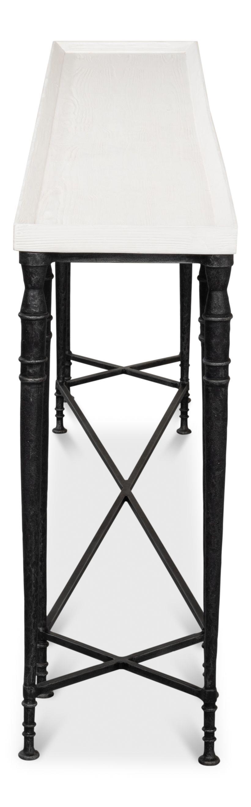 Sarreid Ltd - Nathaniel Elegance Console Table - White - 53764 veiw 7