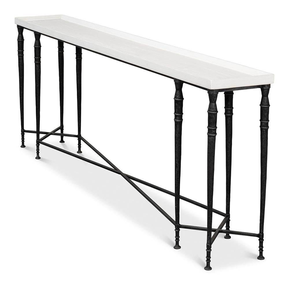 Sarreid Ltd - Nathaniel Elegance Console Table - White - 53764 veiw 12