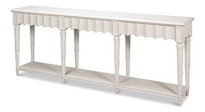 Sarreid Ltd - Chantal Console Table Antique White - 53270-3 veiw 1
