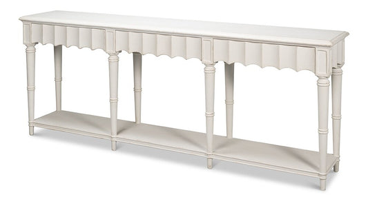 Sarreid Ltd - Chantal Console Table Antique White - 53270-3 veiw 1