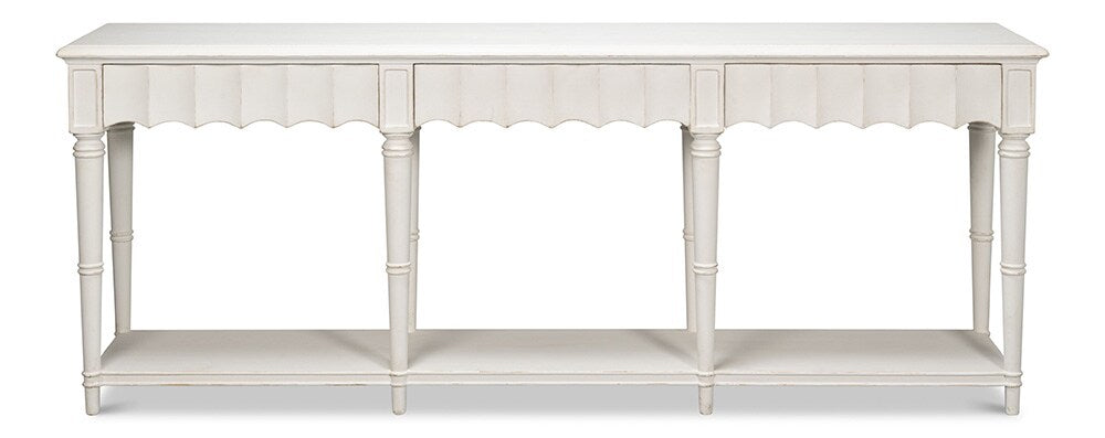 Sarreid Ltd - Chantal Console Table Antique White - 53270-3 veiw 2