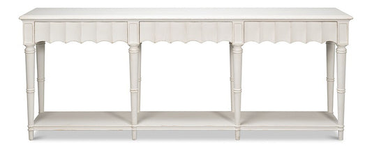 Sarreid Ltd - Chantal Console Table Antique White - 53270-3 veiw 2