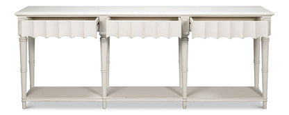 Sarreid Ltd - Chantal Console Table Antique White - 53270-3 veiw 3