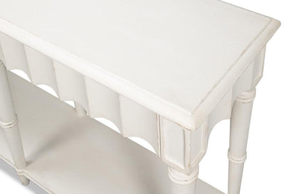 Sarreid Ltd - Chantal Console Table Antique White - 53270-3 veiw 5