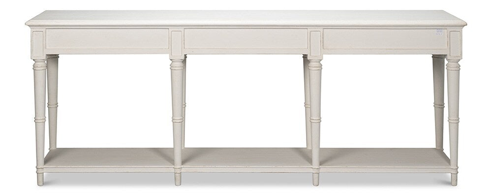 Sarreid Ltd - Chantal Console Table Antique White - 53270-3 veiw 7