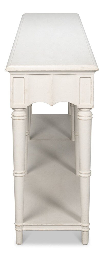 Sarreid Ltd - Chantal Console Table Antique White - 53270-3 veiw 8