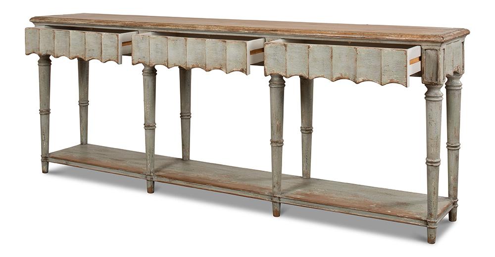 Sarreid Ltd - Chantal Console Table - Sage - 53270 veiw 3