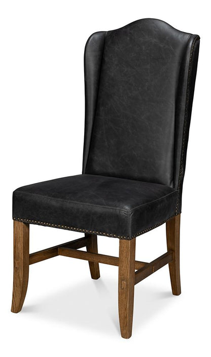 Sarreid Ltd - Mercado High Back Dining Chair, Black (Set of 2) - 54129 veiw 1