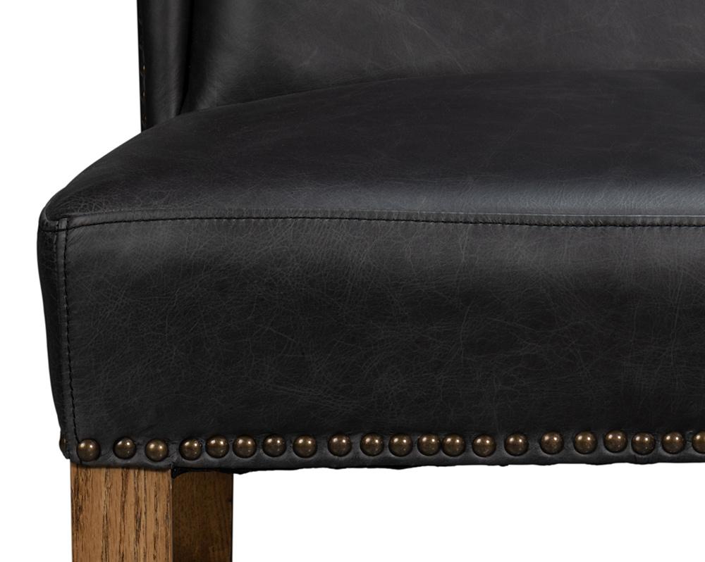 Sarreid Ltd - Mercado High Back Dining Chair, Black (Set of 2) - 54129 veiw 6