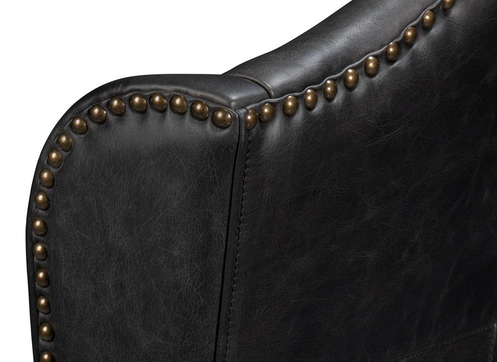 Sarreid Ltd - Mercado High Back Dining Chair, Black (Set of 2) - 54129 veiw 9