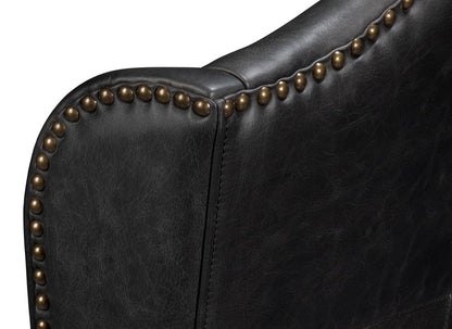 Sarreid Ltd - Mercado High Back Dining Chair, Black (Set of 2) - 54129 veiw 9