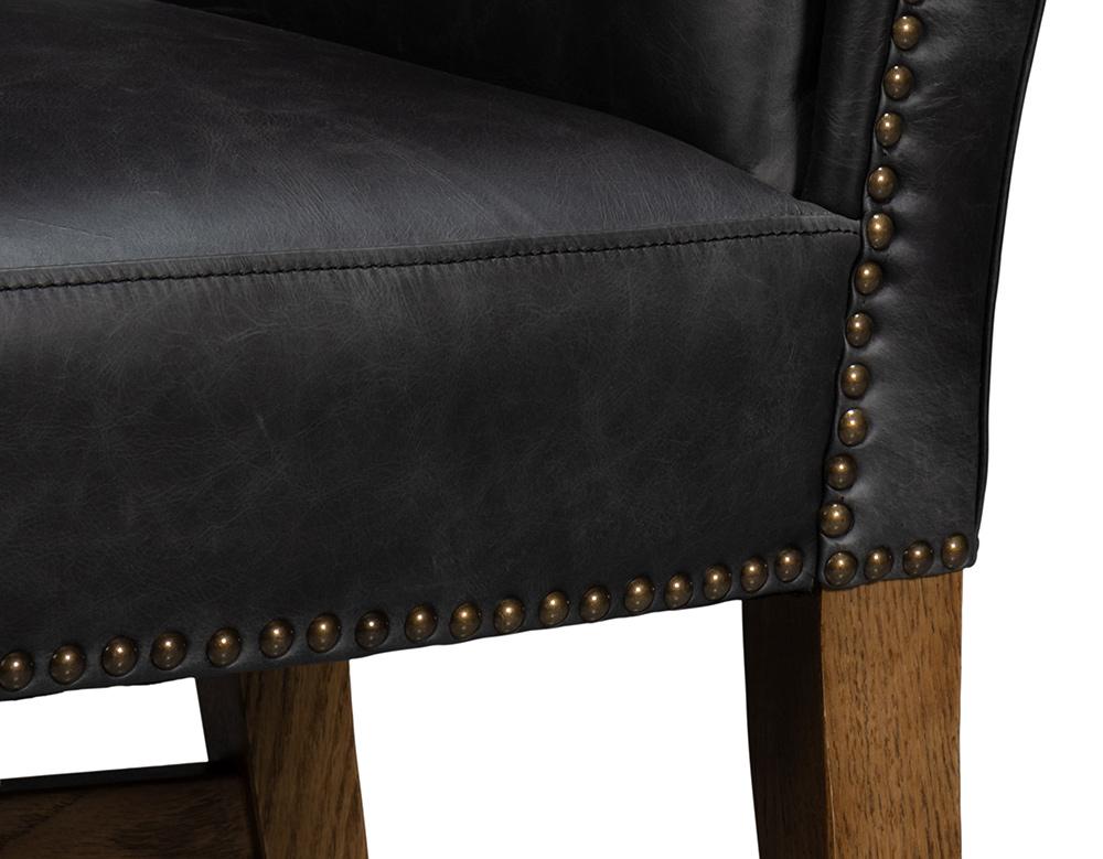 Sarreid Ltd - Mercado High Back Dining Chair, Black (Set of 2) - 54129 veiw 10