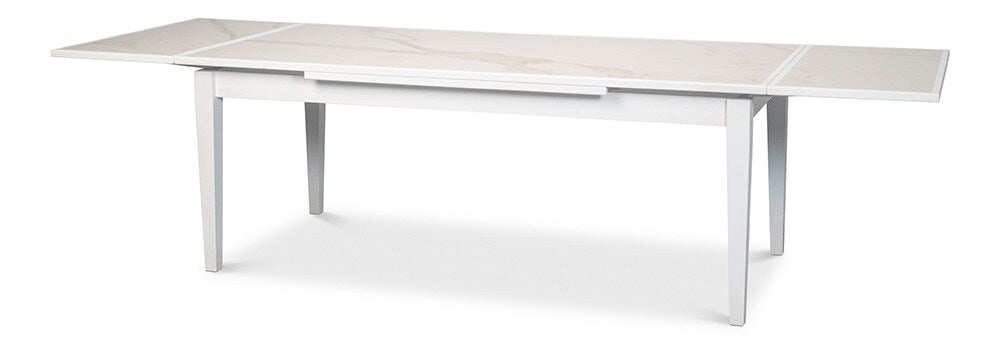Sarreid Ltd - Rect. Extension Dining Table, White - U149-AS08 veiw 1