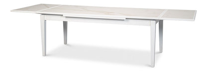 Sarreid Ltd - Rect. Extension Dining Table, White - U149-AS08 veiw 1