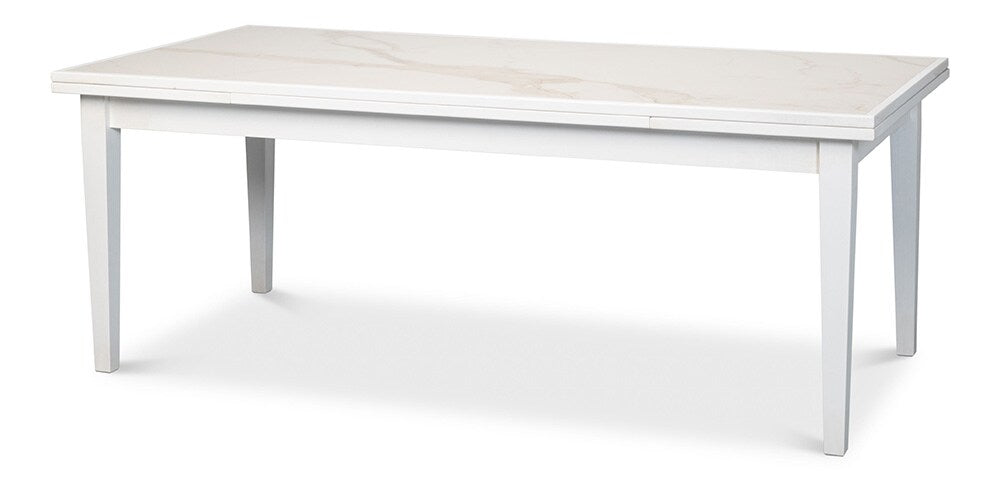 Sarreid Ltd - Rect. Extension Dining Table, White - U149-AS08 veiw 6
