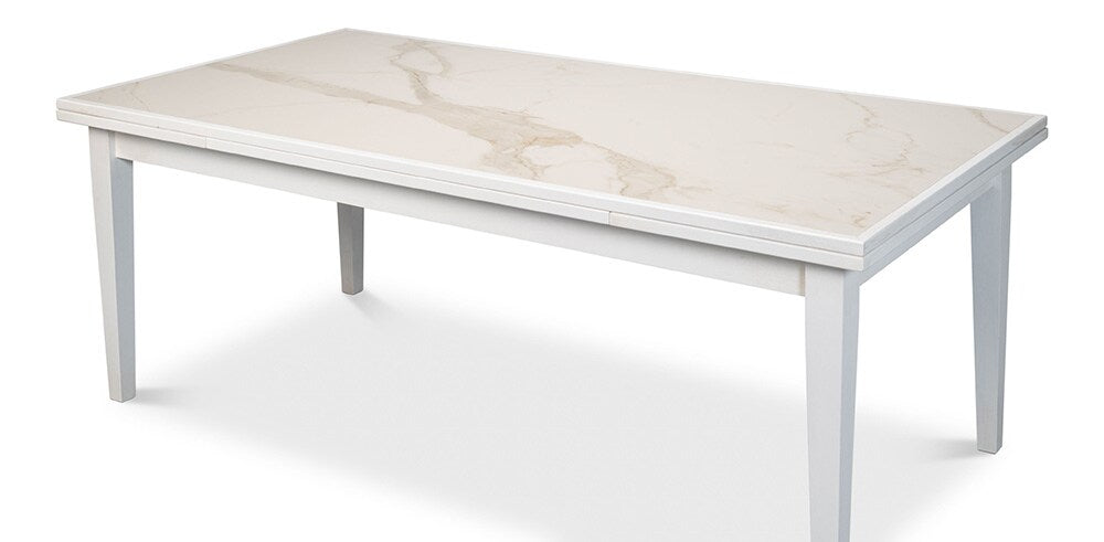 Sarreid Ltd - Rect. Extension Dining Table, White - U149-AS08 veiw 8