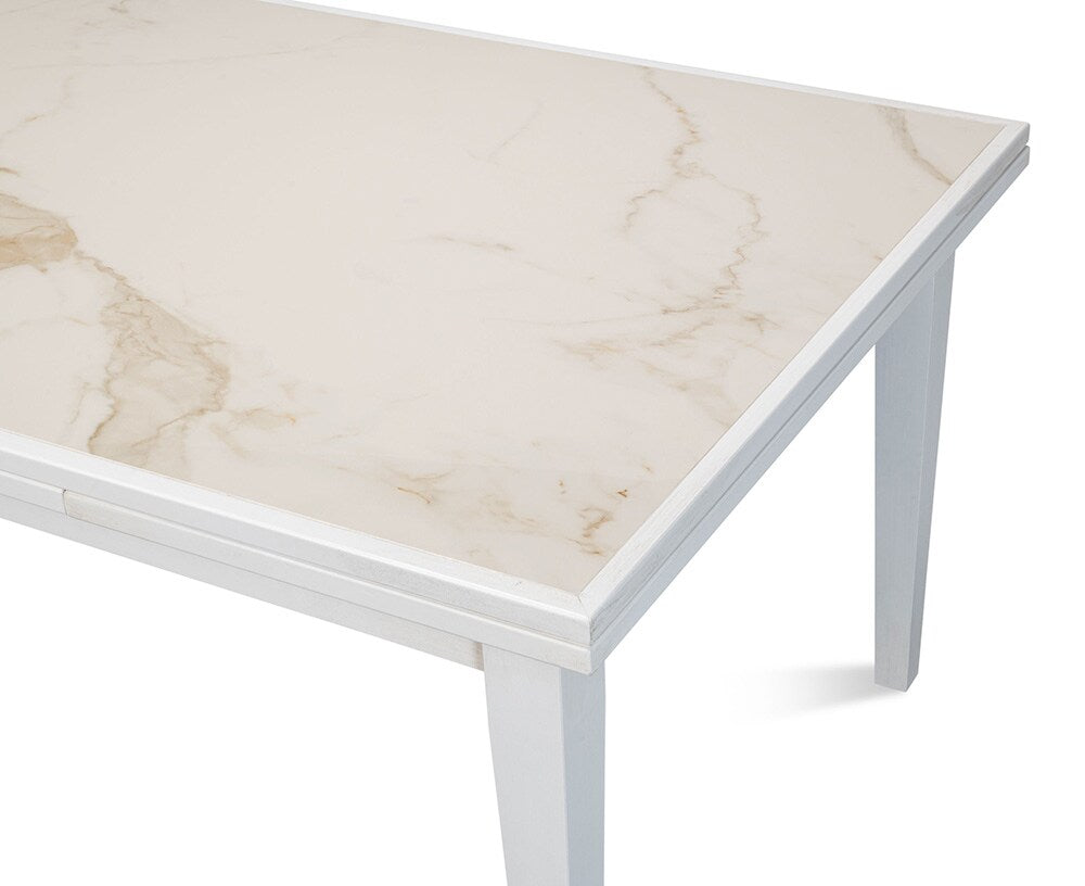 Sarreid Ltd - Rect. Extension Dining Table, White - U149-AS08 veiw 9