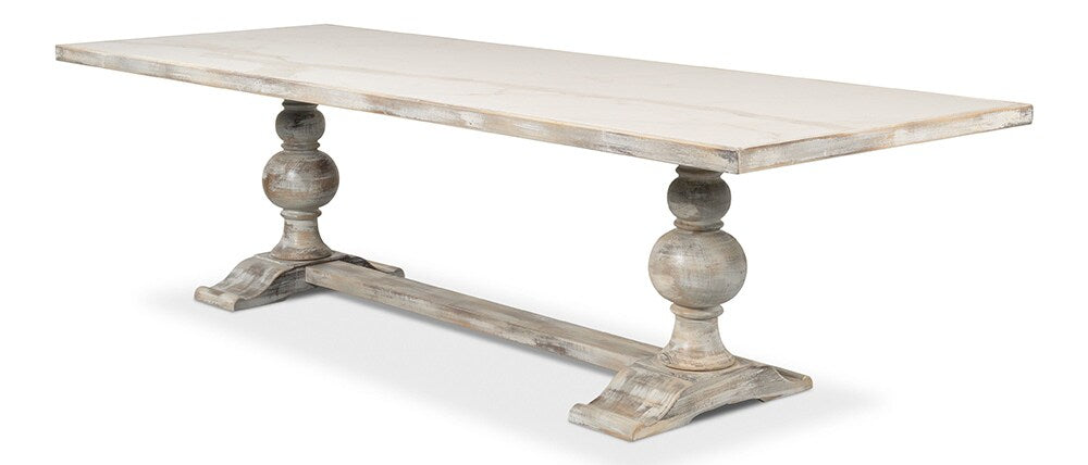 Sarreid Ltd - Rectangular Dining Table, As Shown - Grey Oak - U188-AS veiw 3