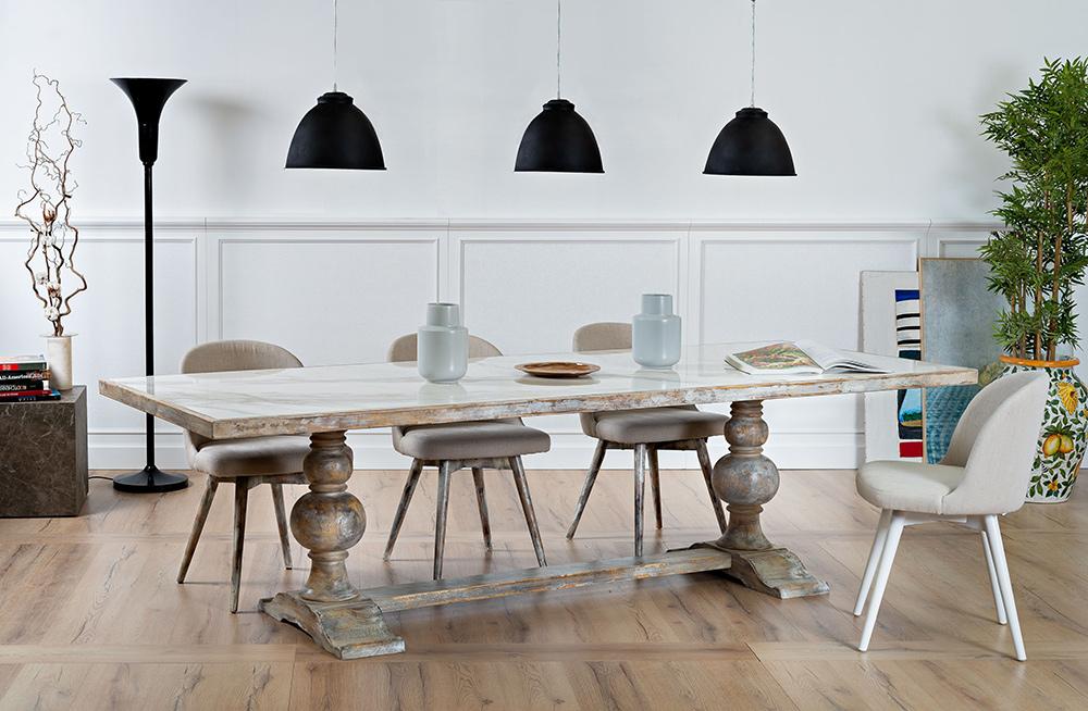 Sarreid Ltd - Rectangular Dining Table, As Shown - Grey Oak - U188-AS veiw 7