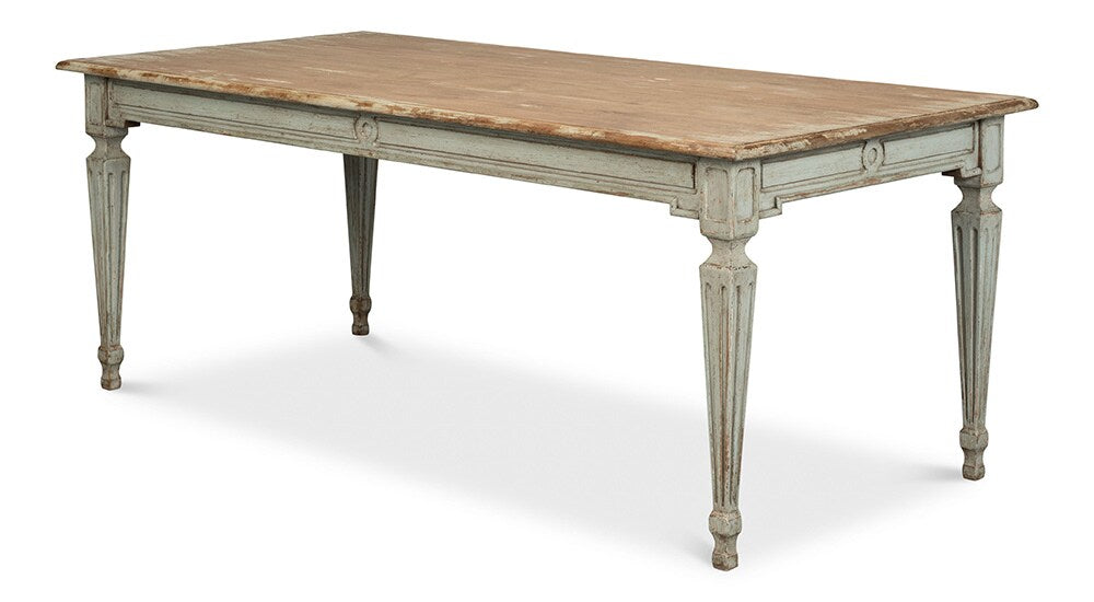 Sarreid Ltd - Elise Dining Table, Sage - 53856 veiw 3