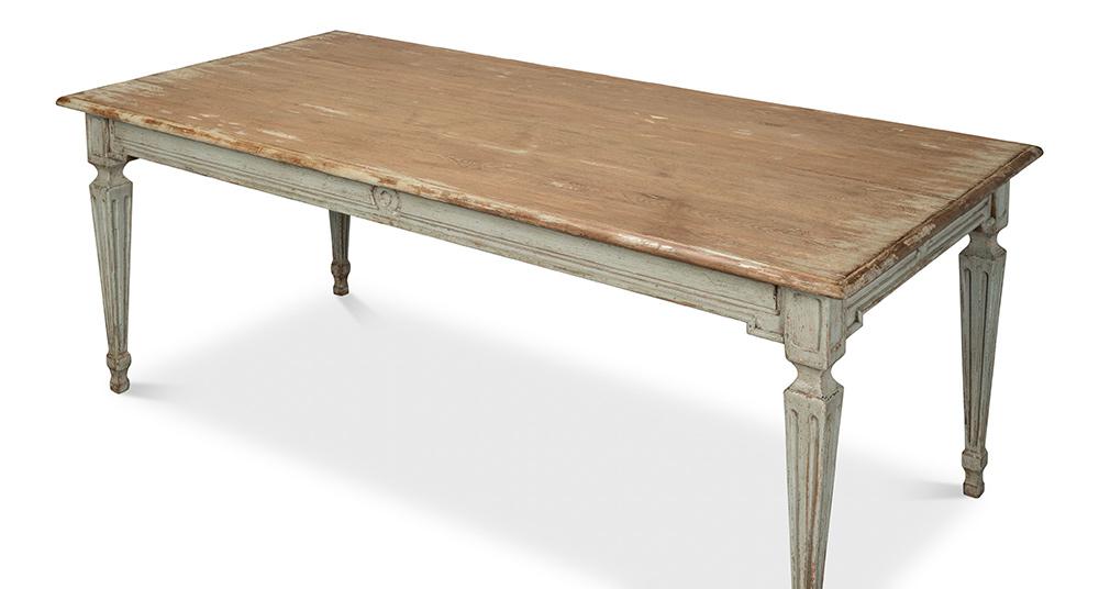 Sarreid Ltd - Elise Dining Table, Sage - 53856 veiw 4