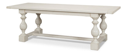 Sarreid Ltd - Owen Dining Table, Antique White - 53686-3 veiw 1