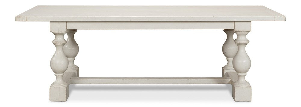 Sarreid Ltd - Owen Dining Table, Antique White - 53686-3 veiw 2