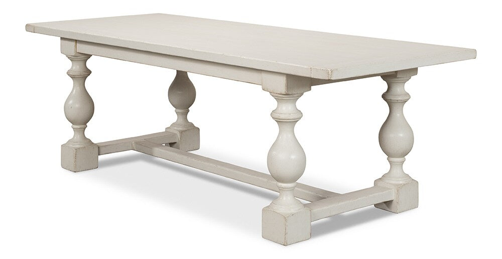 Sarreid Ltd - Owen Dining Table, Antique White - 53686-3 veiw 3