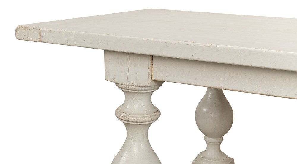 Sarreid Ltd - Owen Dining Table, Antique White - 53686-3 veiw 6
