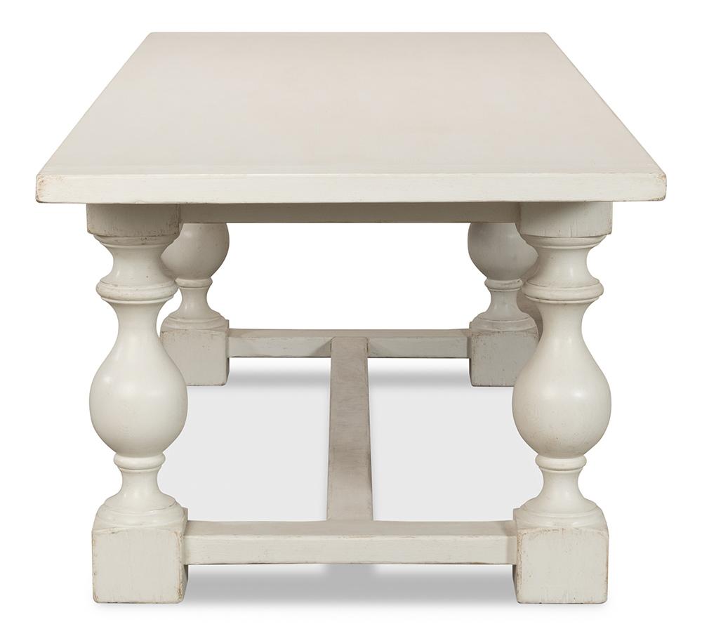 Sarreid Ltd - Owen Dining Table, Antique White - 53686-3 veiw 7