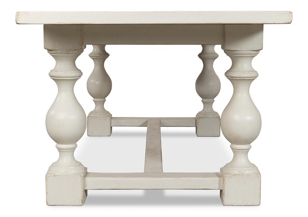 Sarreid Ltd - Owen Dining Table, Antique White - 53686-3 veiw 9