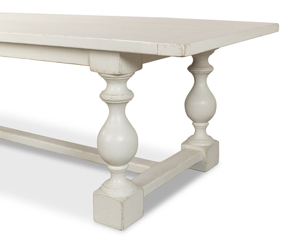Sarreid Ltd - Owen Dining Table, Antique White - 53686-3 veiw 10