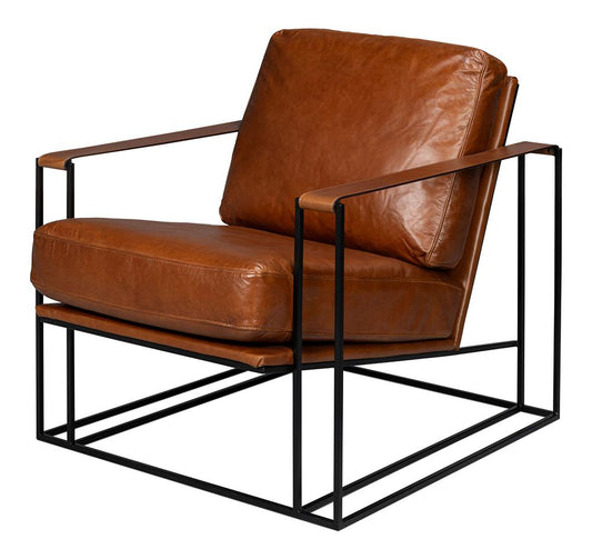 Sarreid Ltd - Oryan Chair, Havana Brown - 54085 veiw 1