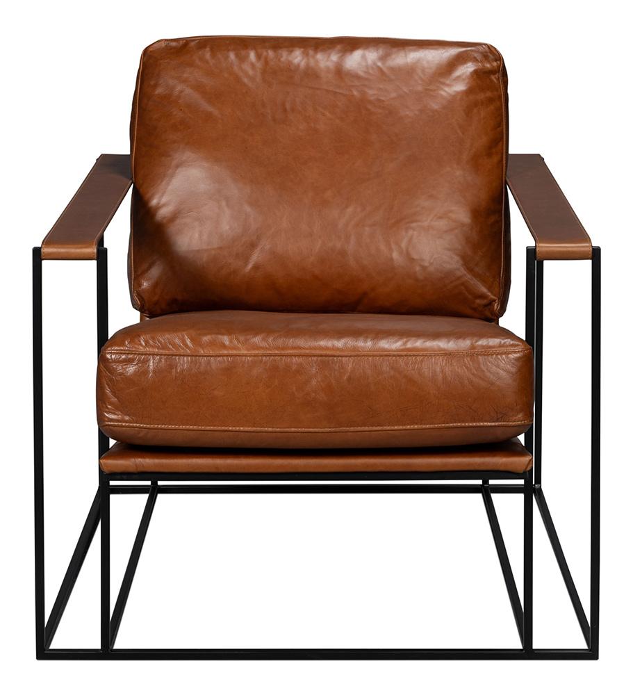 Sarreid Ltd - Oryan Chair, Havana Brown - 54085 veiw 2