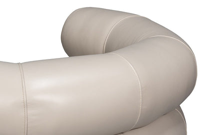 Sarreid Ltd - Rondo Leather Swivel Chair, White - 54067 veiw 9