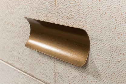 Sarreid Ltd - Shagreen 3 Drawer Side Table,Osprey Wht - 53554-4 veiw 6