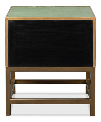 Sarreid Ltd - Gideon Shagreen Side Table, Watercress - 54003-3 veiw 7