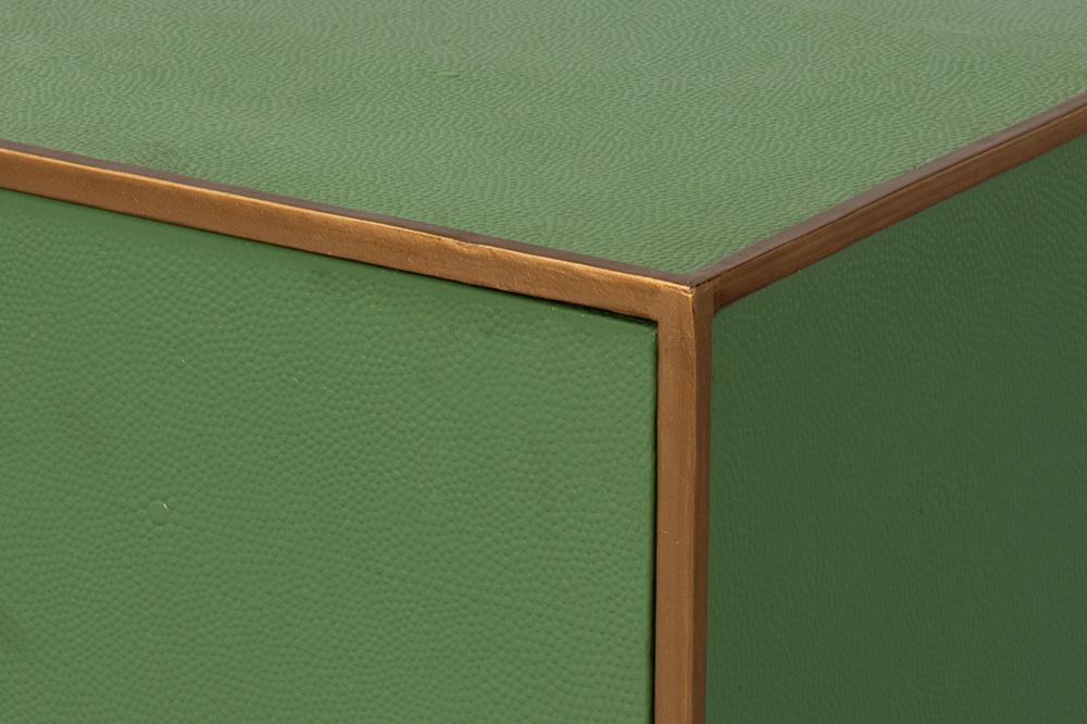 Sarreid Ltd - Gideon Shagreen Side Table, Watercress - 54003-3 veiw 10