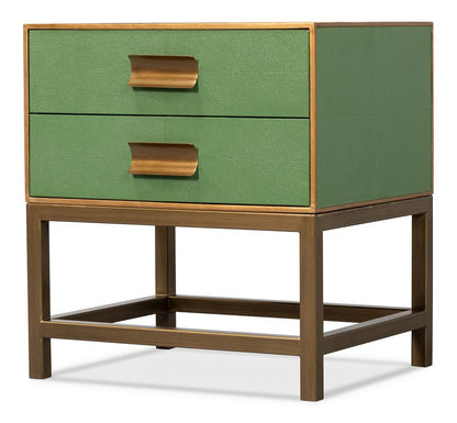 Sarreid Ltd - Gideon Shagreen Side Table, Watercress - 54003-3 veiw 12