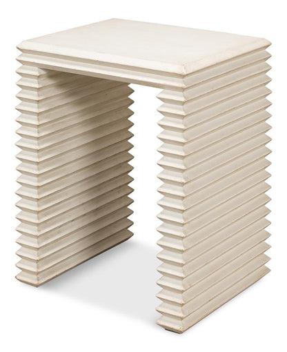 Sarreid Ltd - Stacked Side Table, Antique White - 53527-3 veiw 1